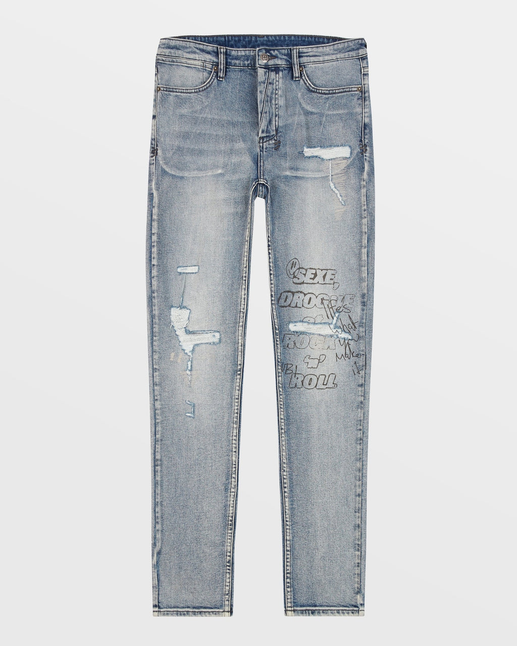 Mens Van Winkle Sexe Drogue Skinny Denim Jeans - Denim