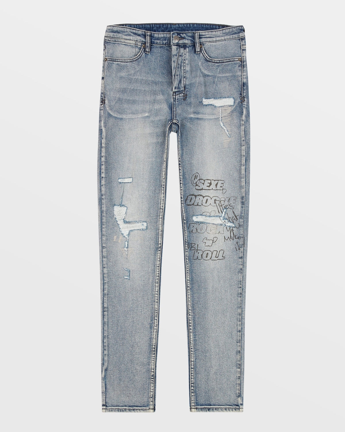 Mens Van Winkle Sexe Drogue Skinny Denim Jeans - Denim