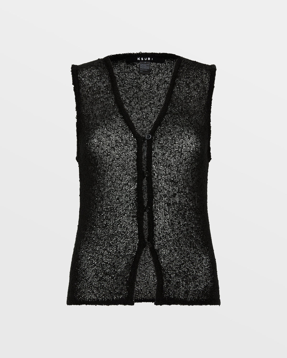 DIVIDE KNIT VEST BLACK