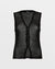 WOMENS  DIVIDE KNIT VEST BLACK RELAXED KNITWEAR