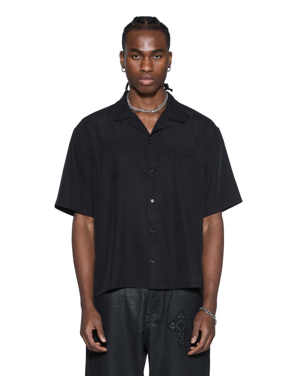 MENS END DINER SS SHIRT SATIN BLACK SHIRTS