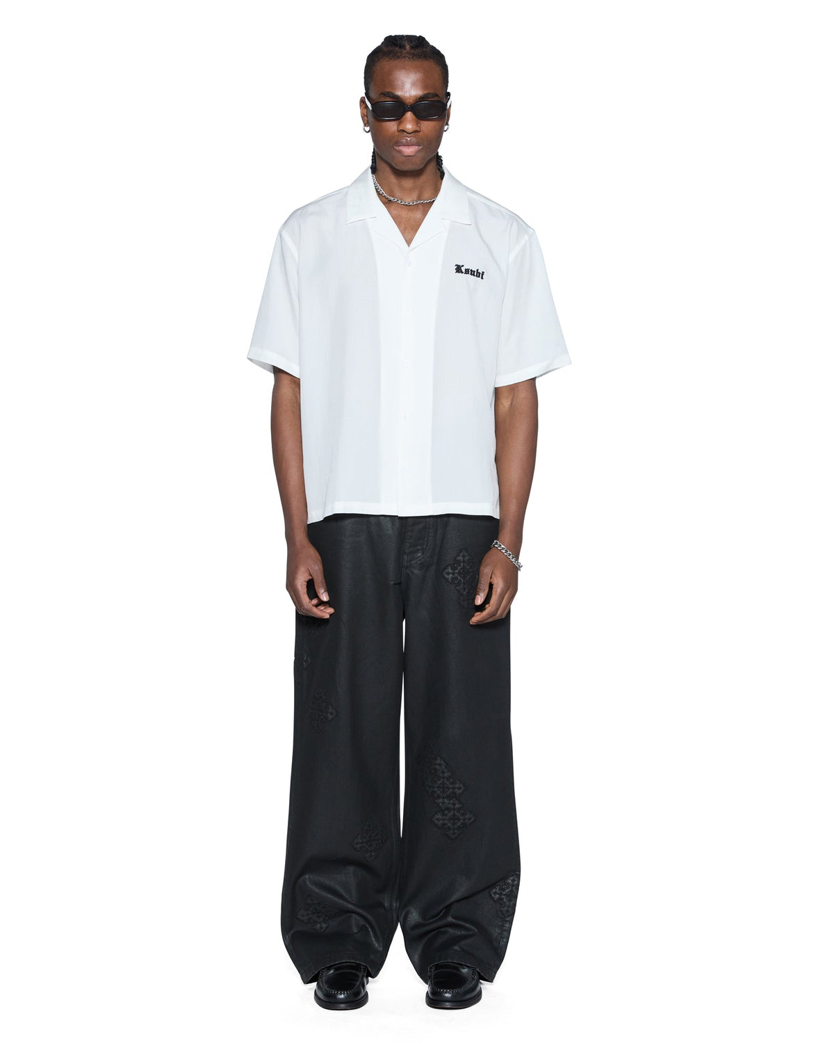 MENS END DINER SS SHIRT SATIN WHITE SHIRTS