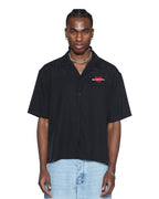 MENS HBL DINER SS SHIRT SATIN BLACK SHIRTS
