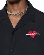 MENS HBL DINER SS SHIRT SATIN BLACK SHIRTS