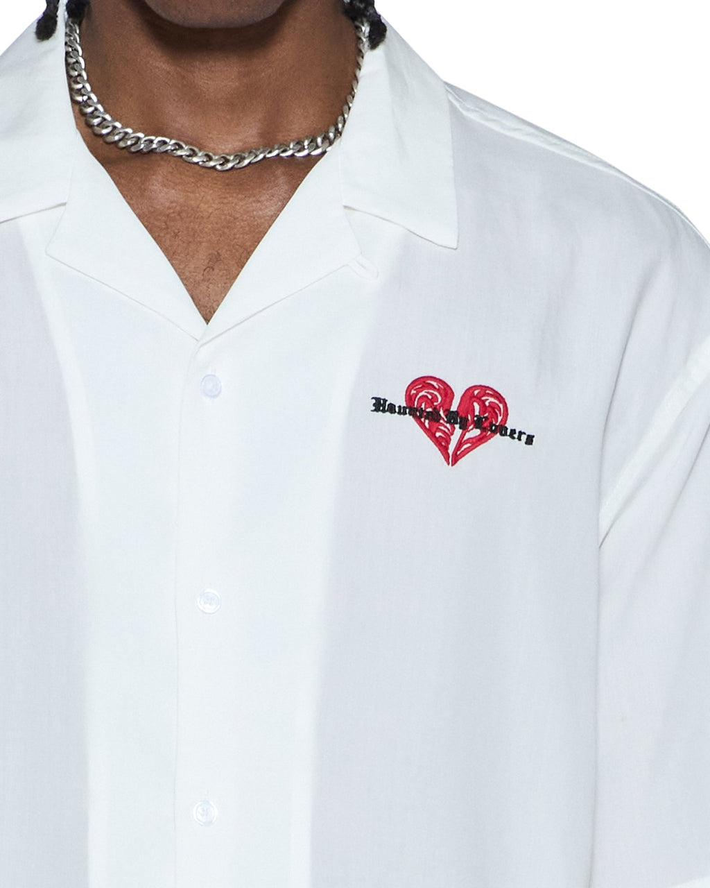 MENS HBL DINER SS SHIRT SATIN WHITE SHIRTS