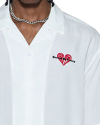 MENS HBL DINER SS SHIRT SATIN WHITE SHIRTS