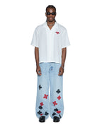 MENS HBL DINER SS SHIRT SATIN WHITE SHIRTS