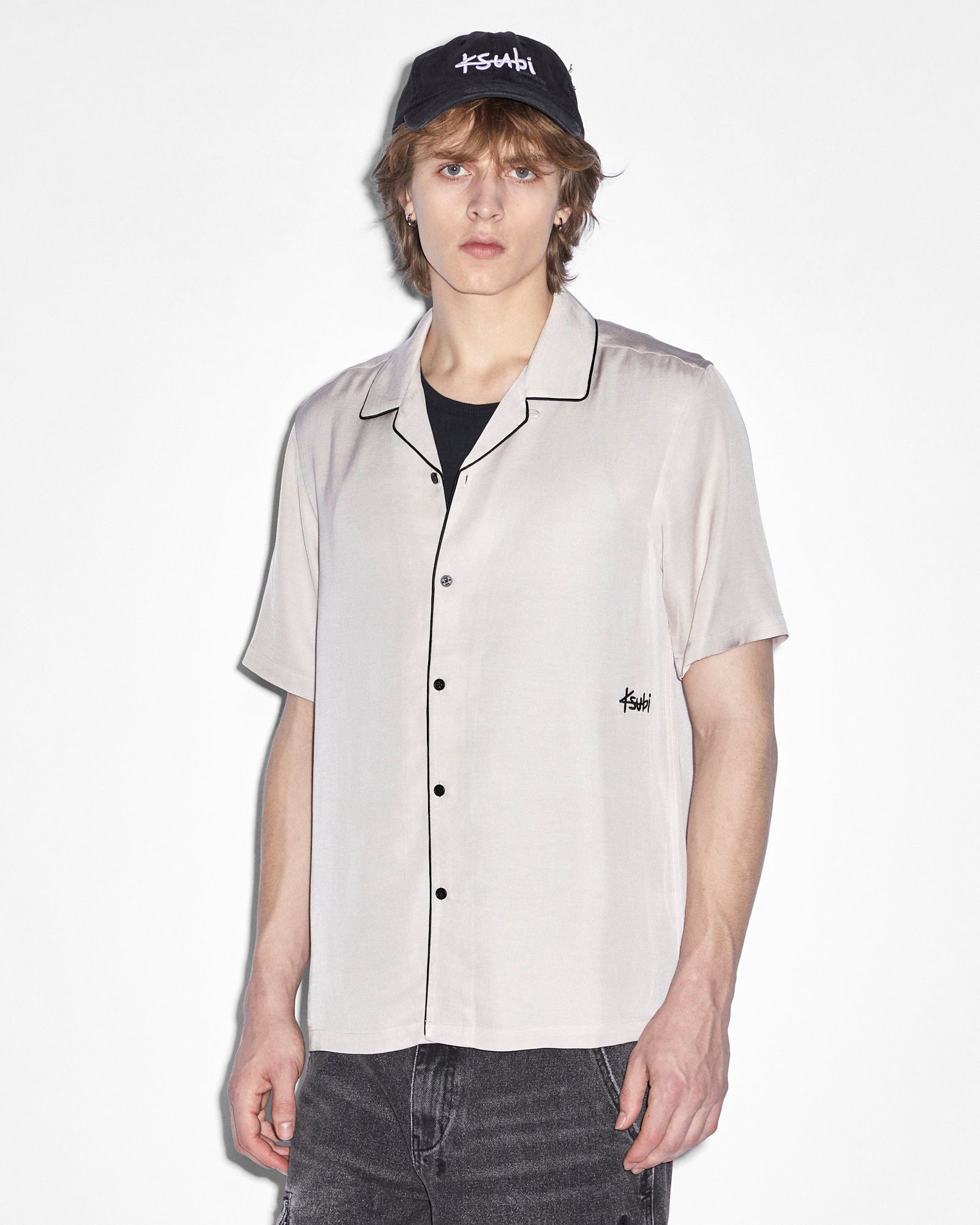 MENS 1999 DOWNTOWN SS SHIRT GREY REGULAR SHIRTS