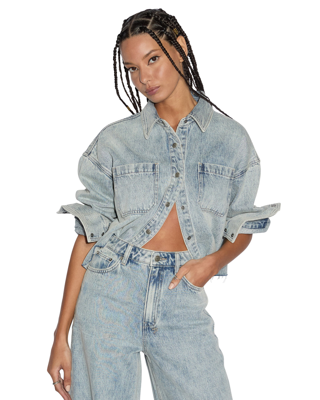 WOMENS CUTAWAY LS SHIRT WORN SHIRTS