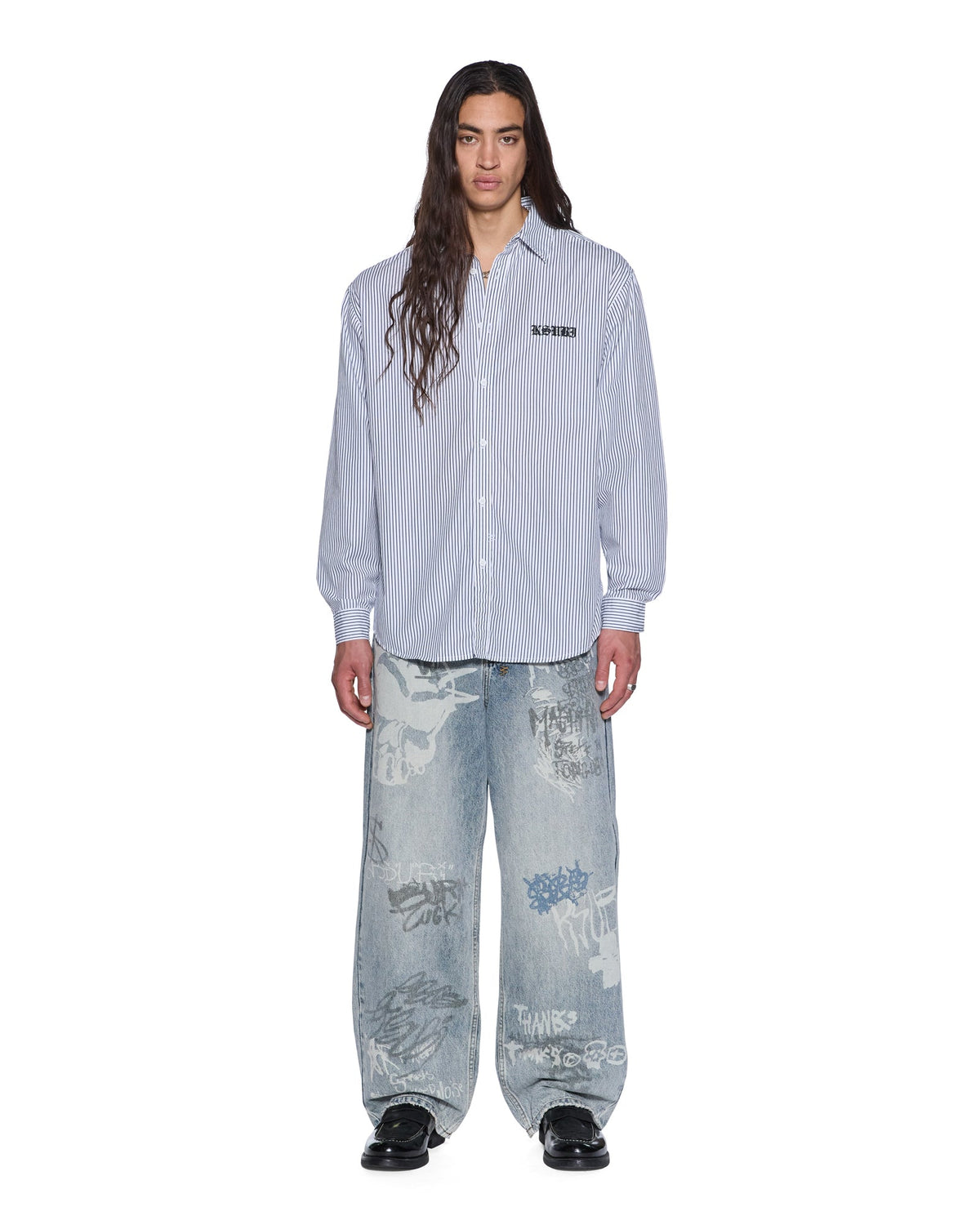 HAUNTED KSIGNATURE LS SHIRT BLACK STRIPE