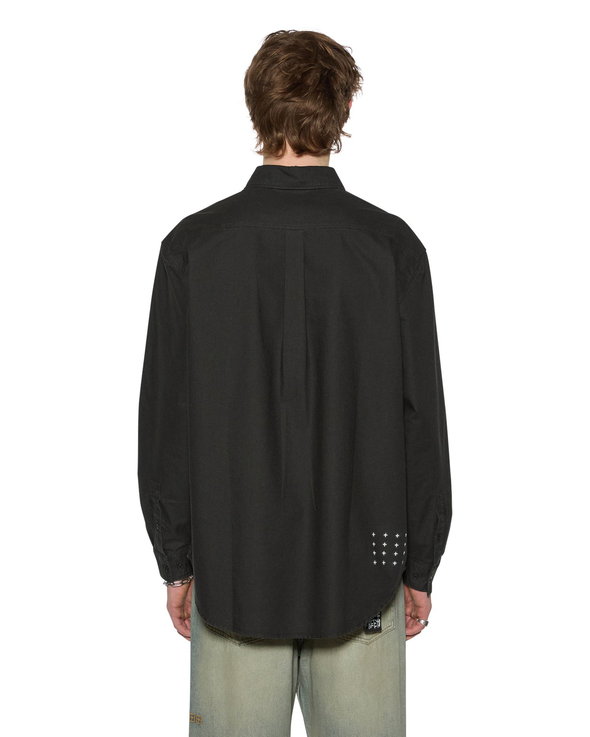 KSIGNATURE BUTTON DOWN LS SHIRT BLACK