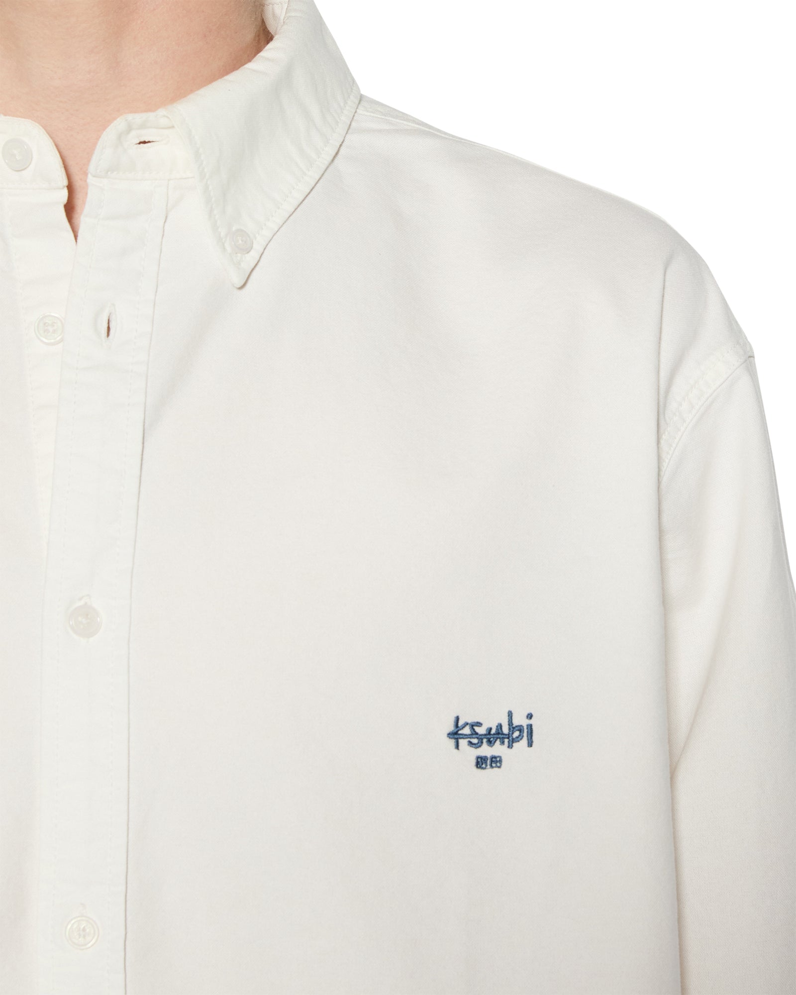 MENS  KSIGNATURE BUTTON DOWN LS SHIRT WHITE REGULAR SHIRTS