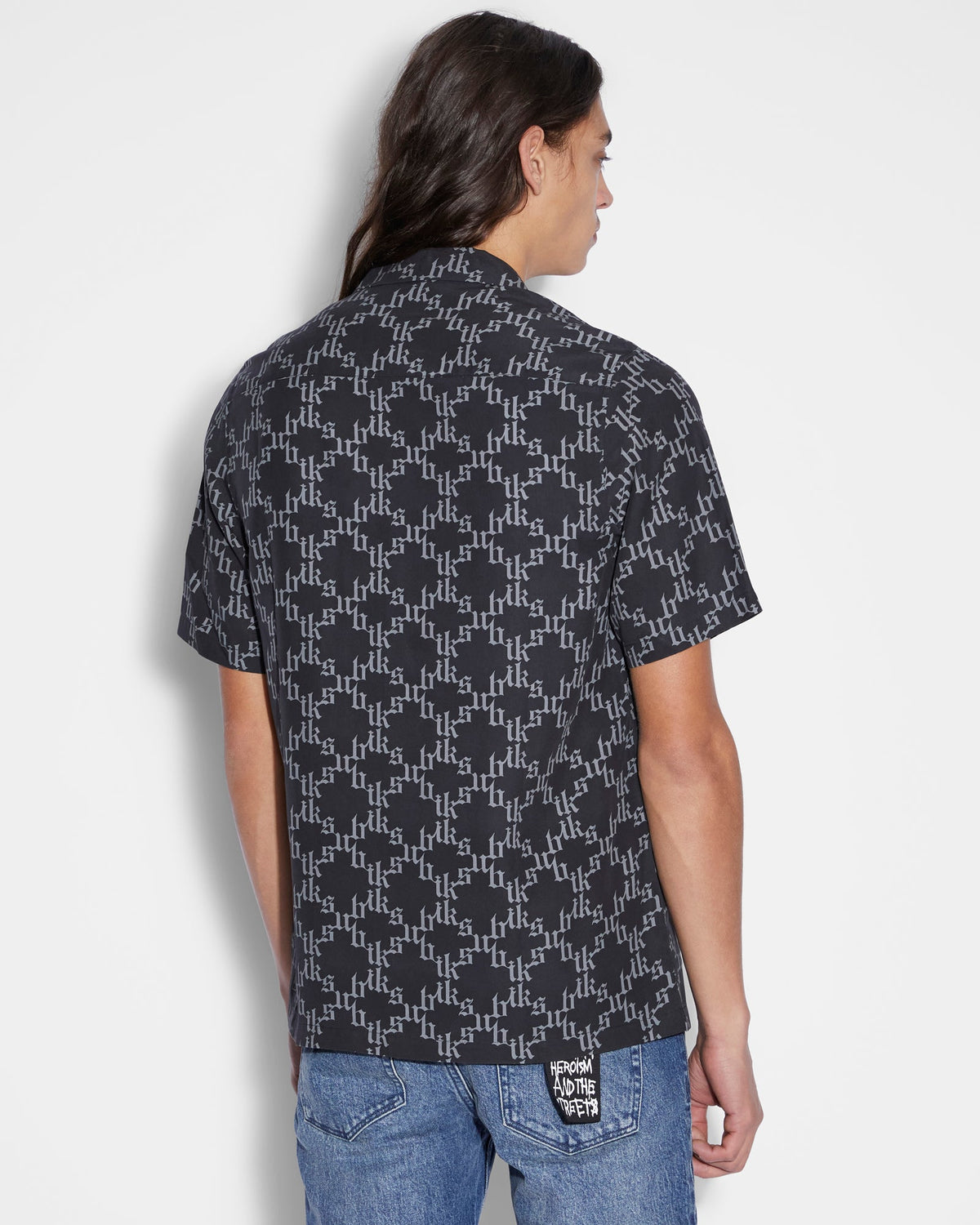 Mens Kult Resort Ss Shirt Black Regular Shirts - Black