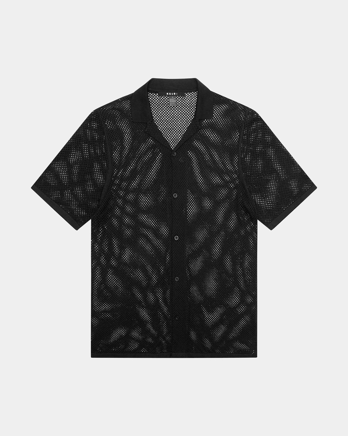 NET WORTH KNIT RESORT SS SHIRT BLACK