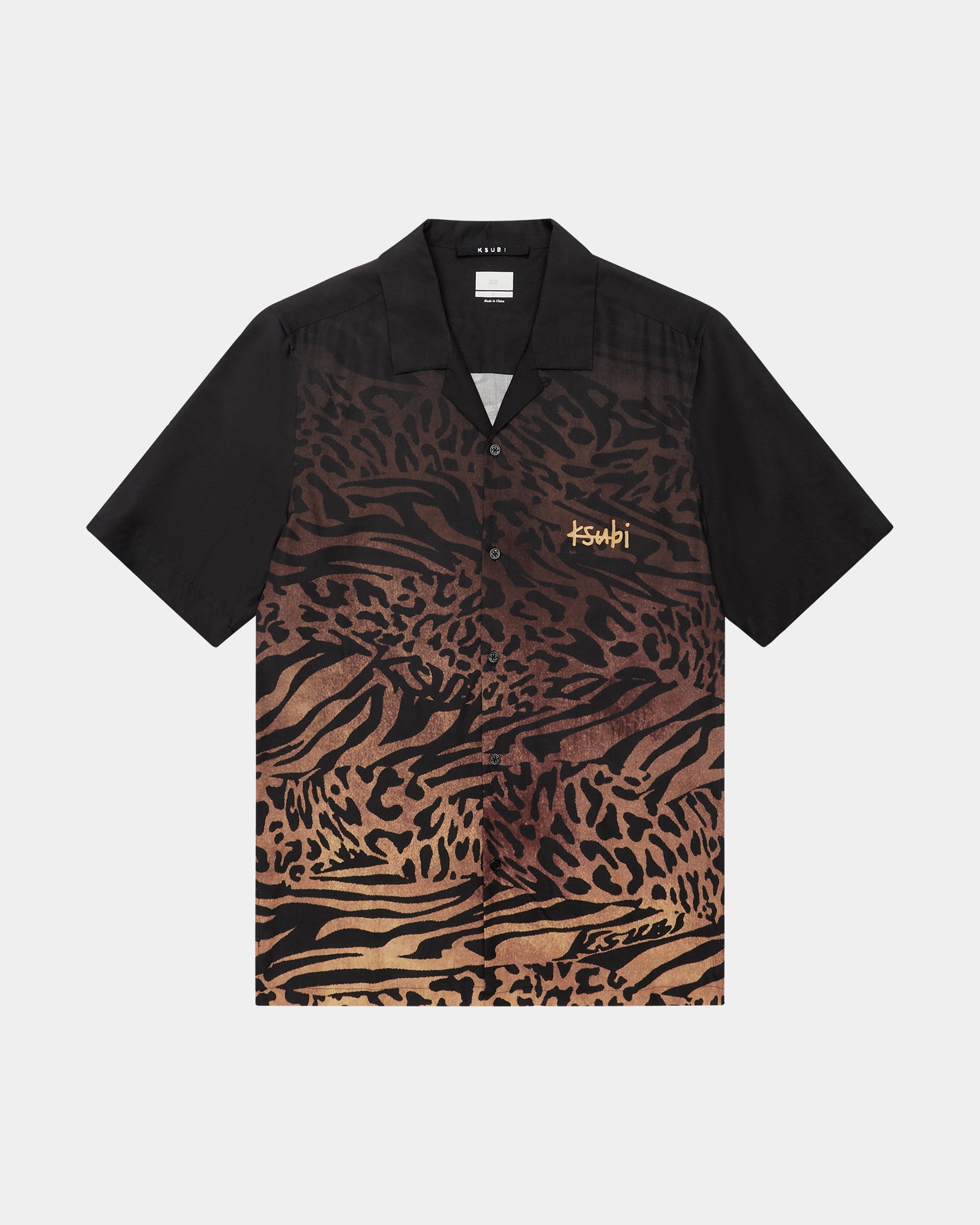 MENS  SINNERS RESORT SS SHIRT LEOPARD REGULAR SHIRTS
