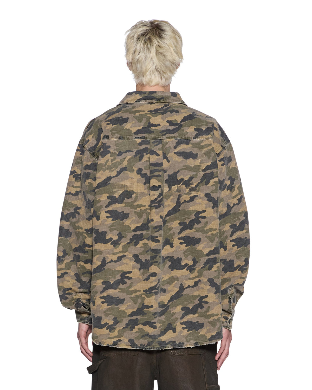 Mens Vulture Ls Shirt Camo Regular Shirts - Green