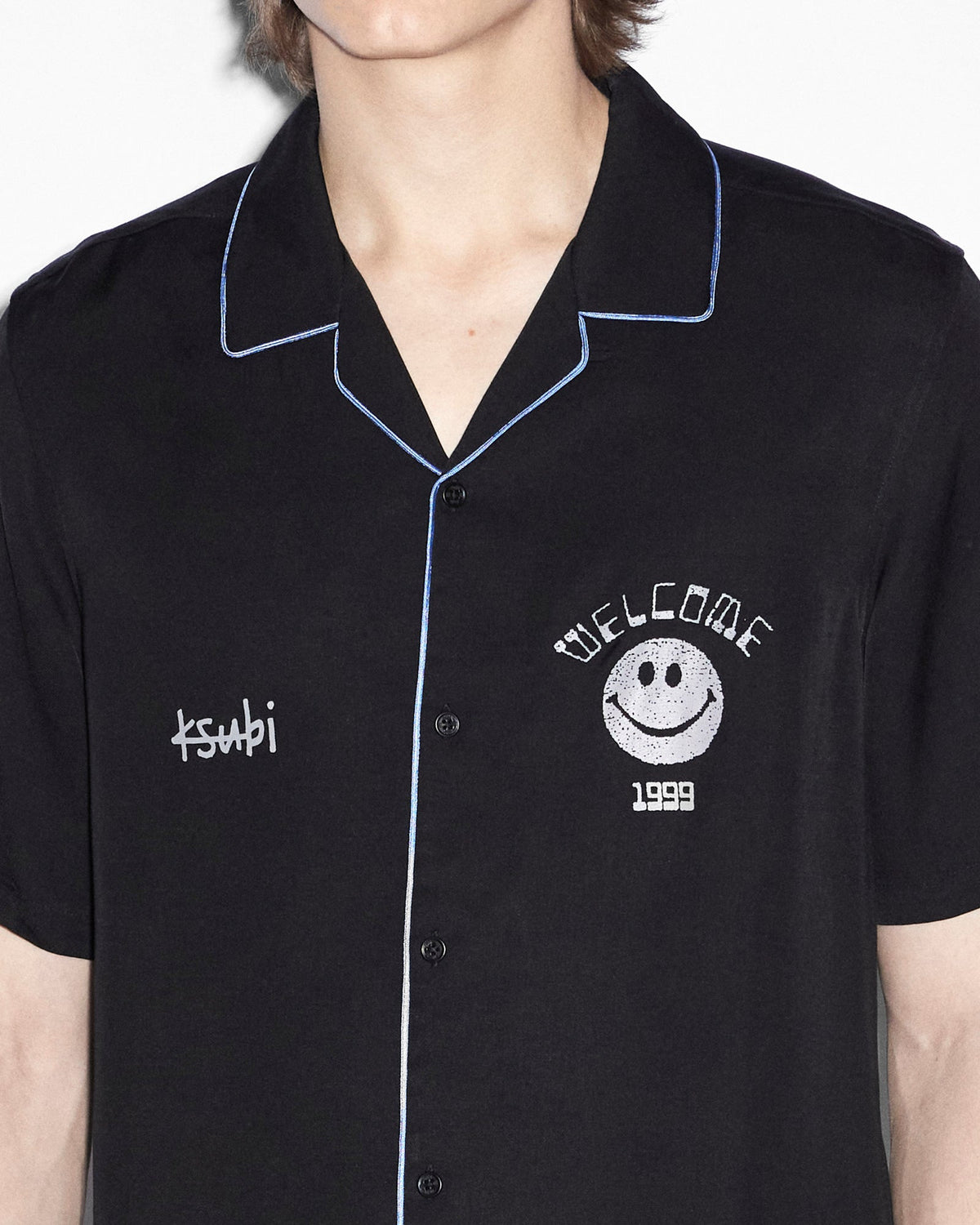 MENS ZINE RESORT SS SHIRT BLACK SHIRTS
