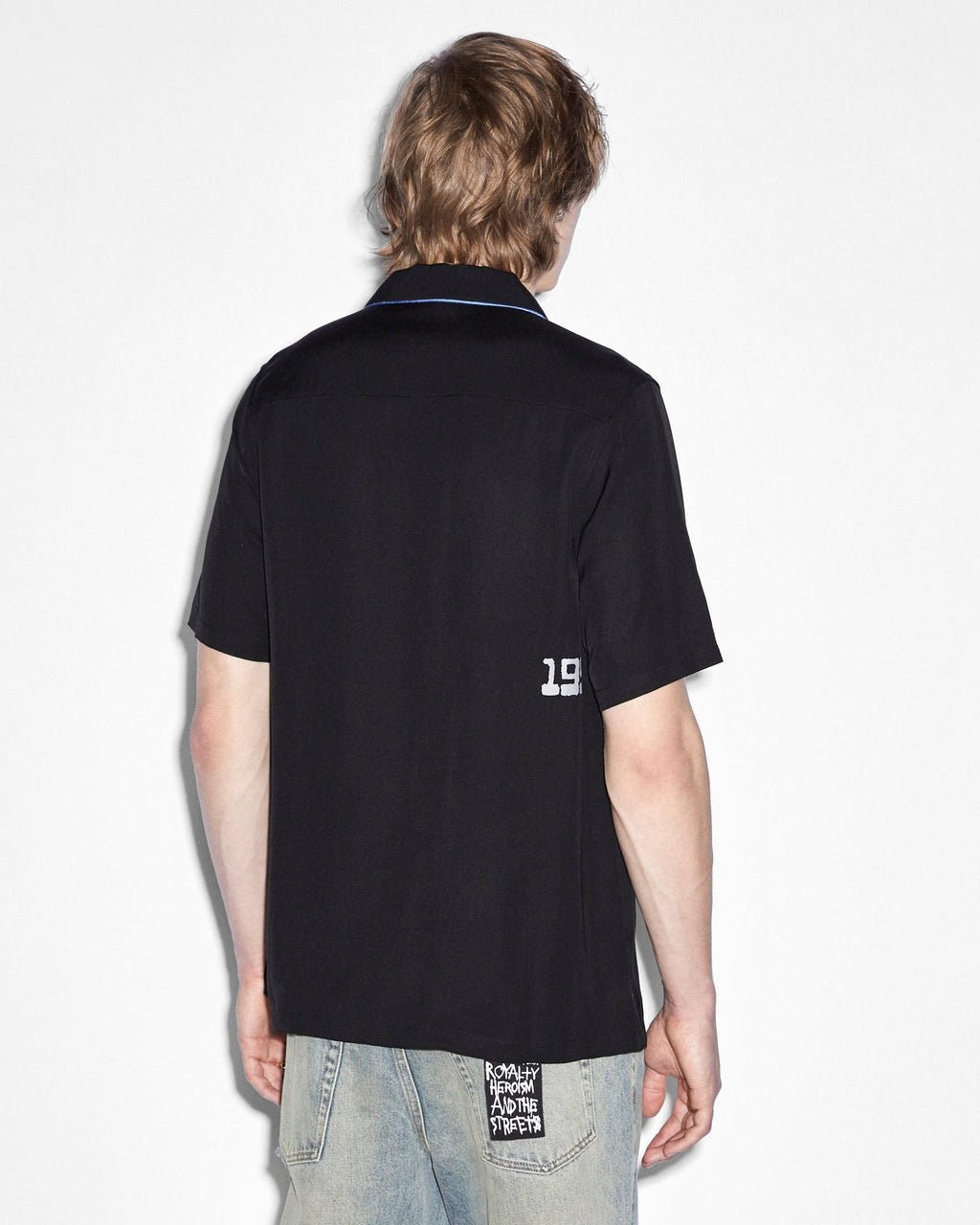 MENS ZINE RESORT SS SHIRT BLACK SHIRTS