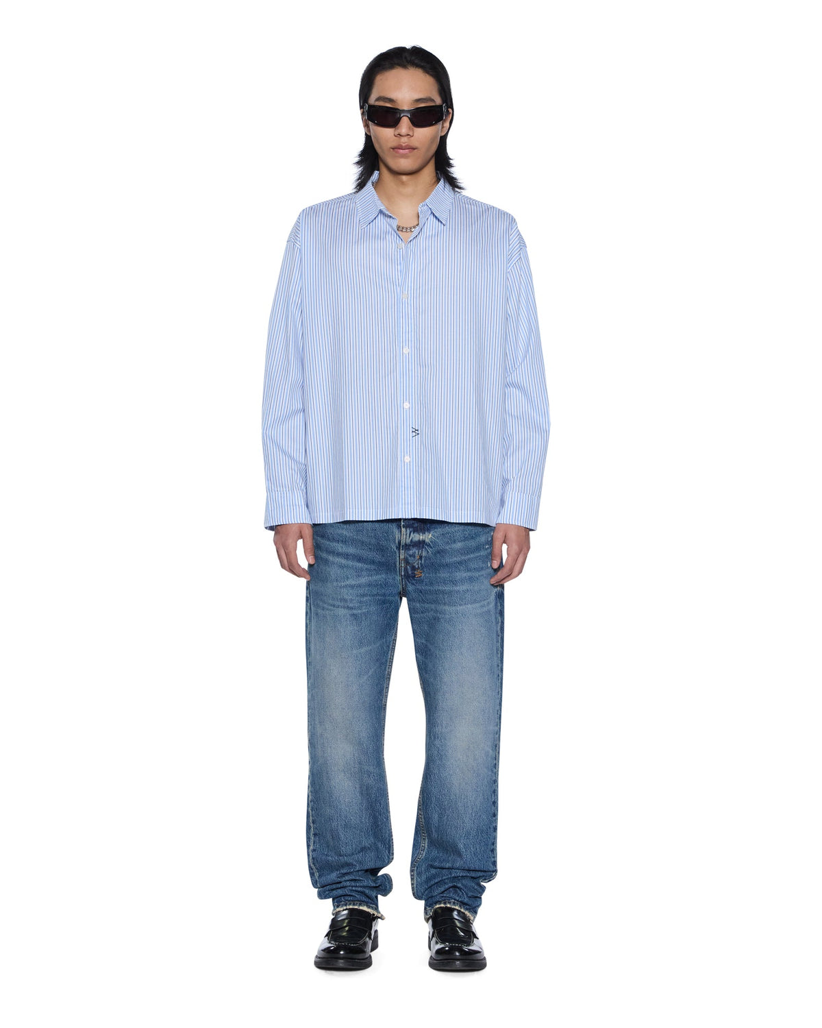 LANLEY LS SHIRT OCEAN STRIPE