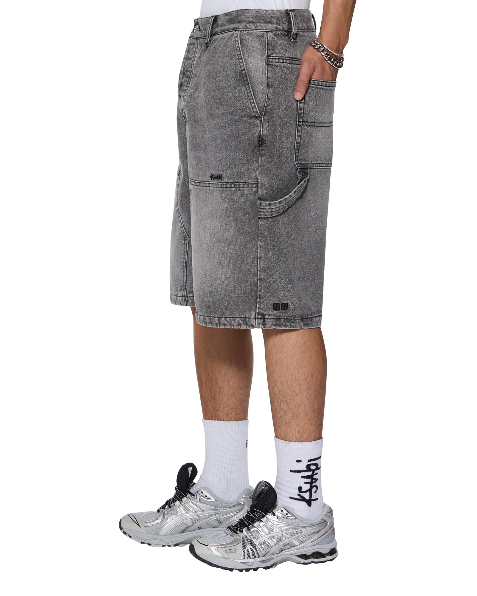 MENS  MAXX OPERATOR SHORT SMOKE RELAXED WALKSHORTS