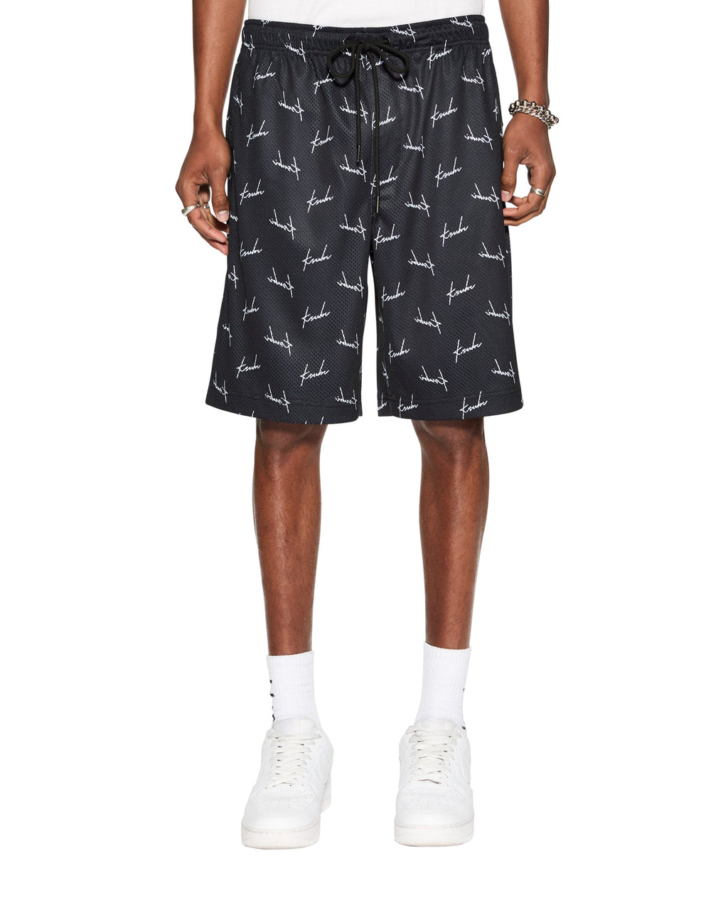 MENS SKRIPT MESH SHORT BLACK WALKSHORTS