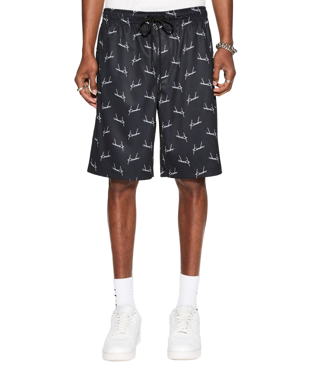 MENS SKRIPT MESH SHORT BLACK WALKSHORTS
