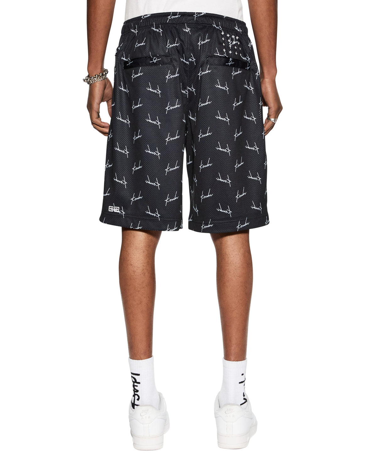 MENS SKRIPT MESH SHORT BLACK WALKSHORTS