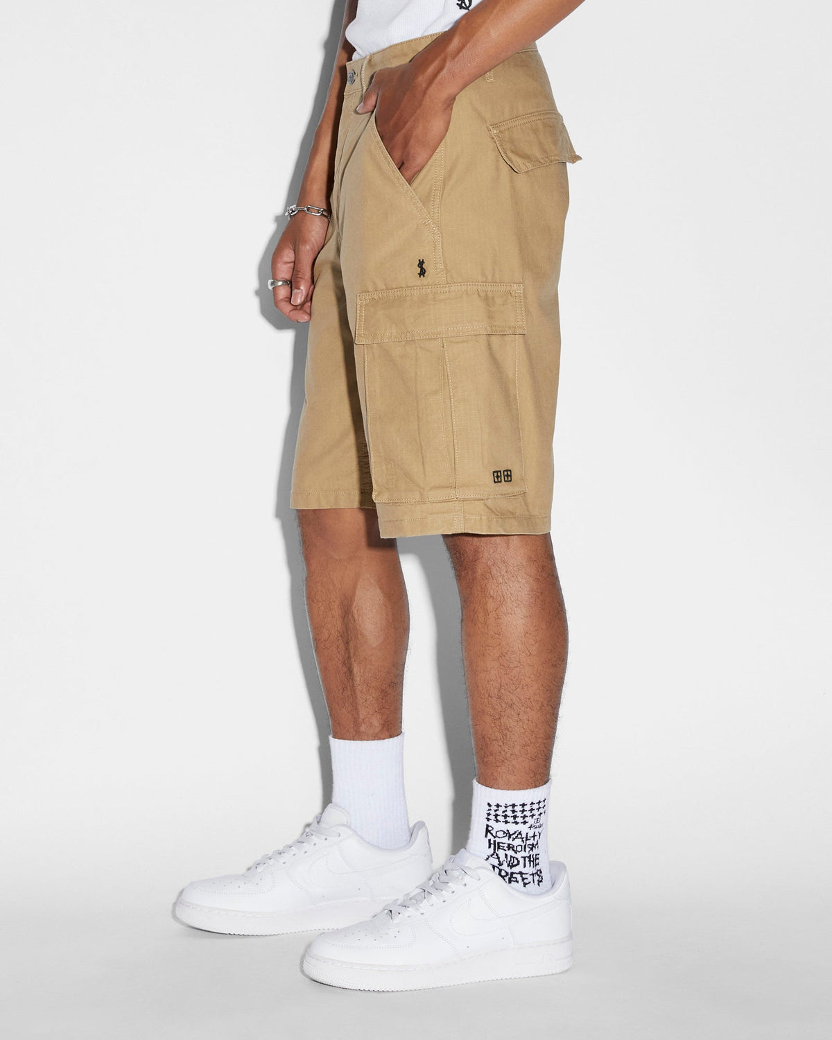 Mens Fugitive Cargo Short Dark Tan Straight Walkshorts - Tan