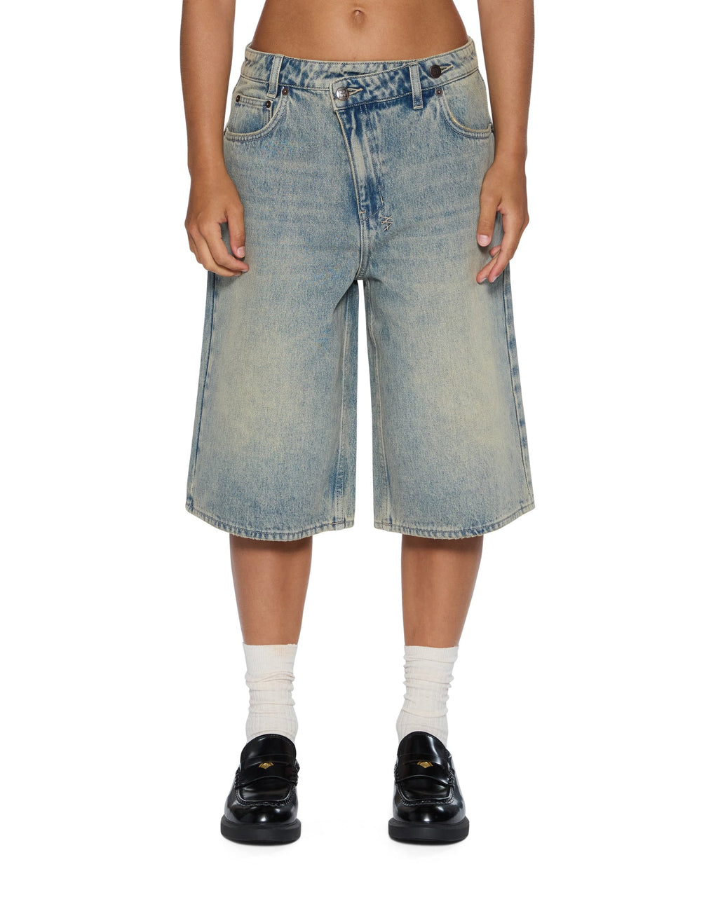 Womens Low Rider Short Folk Relaxed Walkshorts - Denim