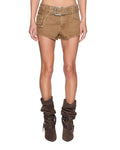 MICRO SHORT BELTED RIDER BROWN