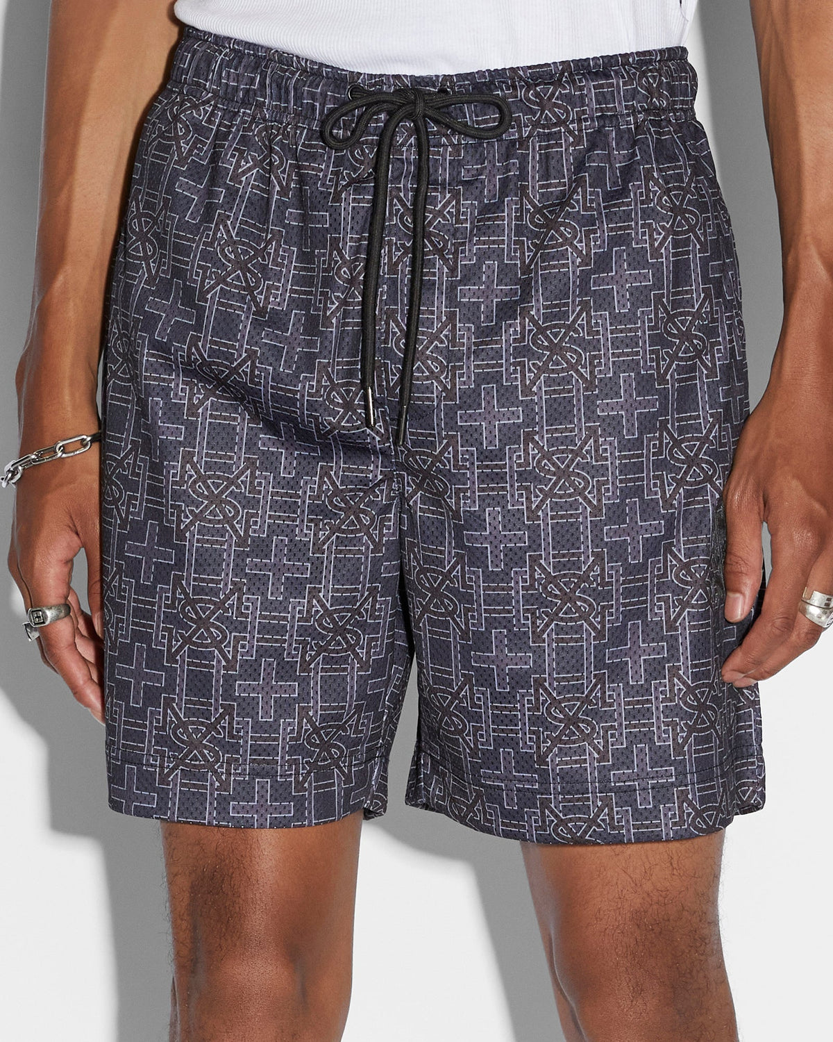 MENS PLUS MESH SHORT NAVY WALKSHORTS