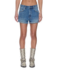 SLOUCH SHORT TEXAS BLUE STUDDED