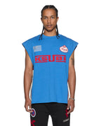 MENS ZOOM EKCESS CUT OFF BOLT BLUE TEES