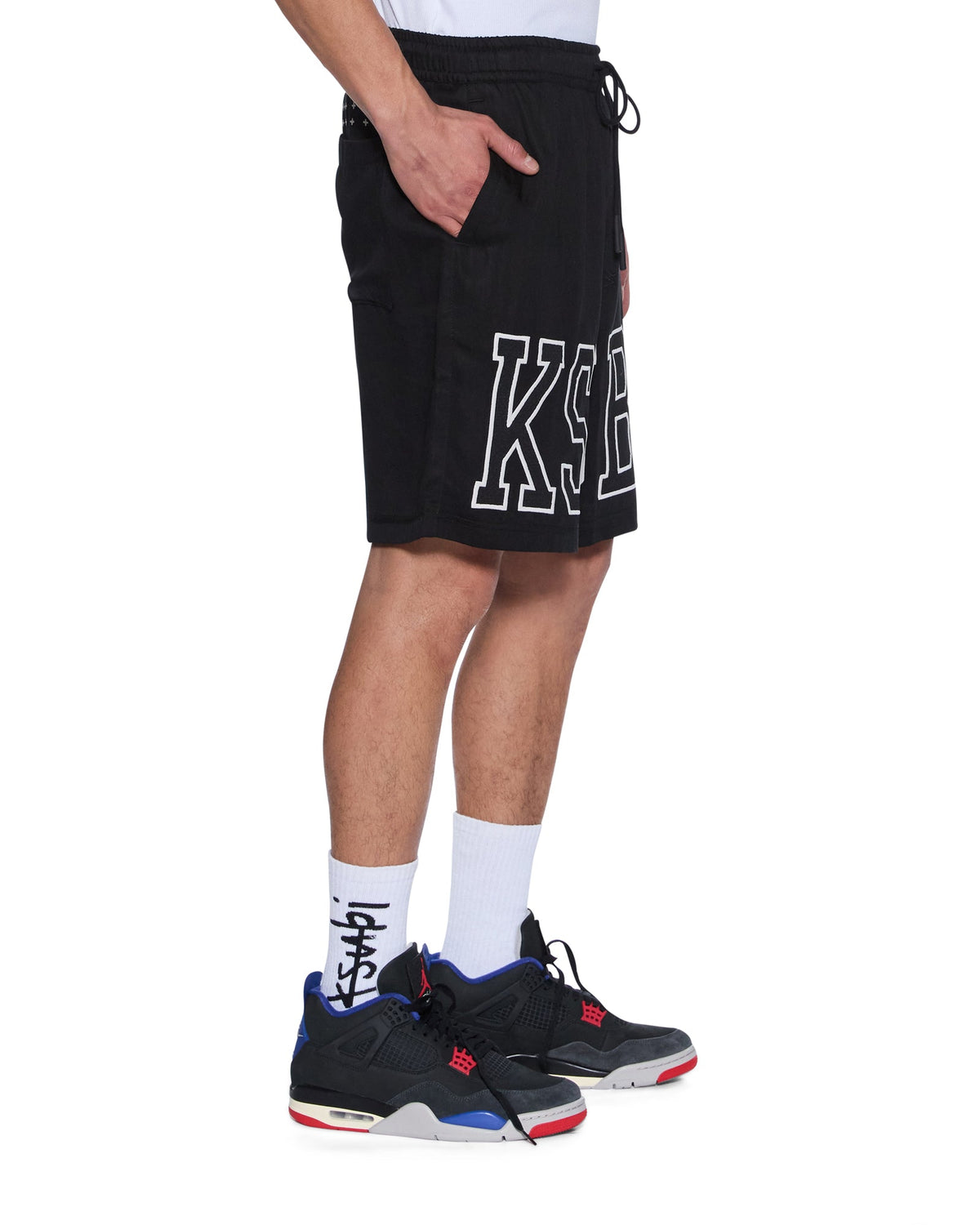 MENS TOUCHDOWN LIFE SHORT BLACK WALKSHORTS