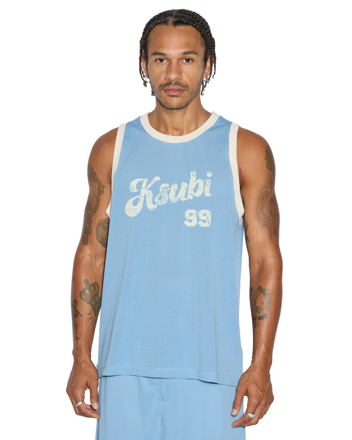 CLUBHOUSE PICK UP SINGLET BLUE