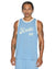 MENS  CLUBHOUSE PICK UP SINGLET BLUE BOXY FASHION TOPS