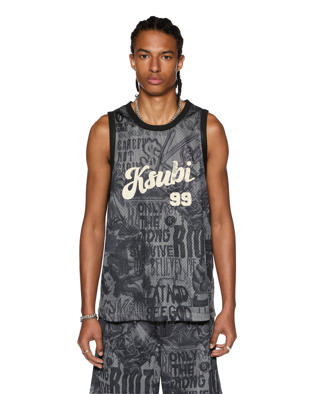 MENS SKETCH PICK UP SINGLET BLACK FASHION TOPS