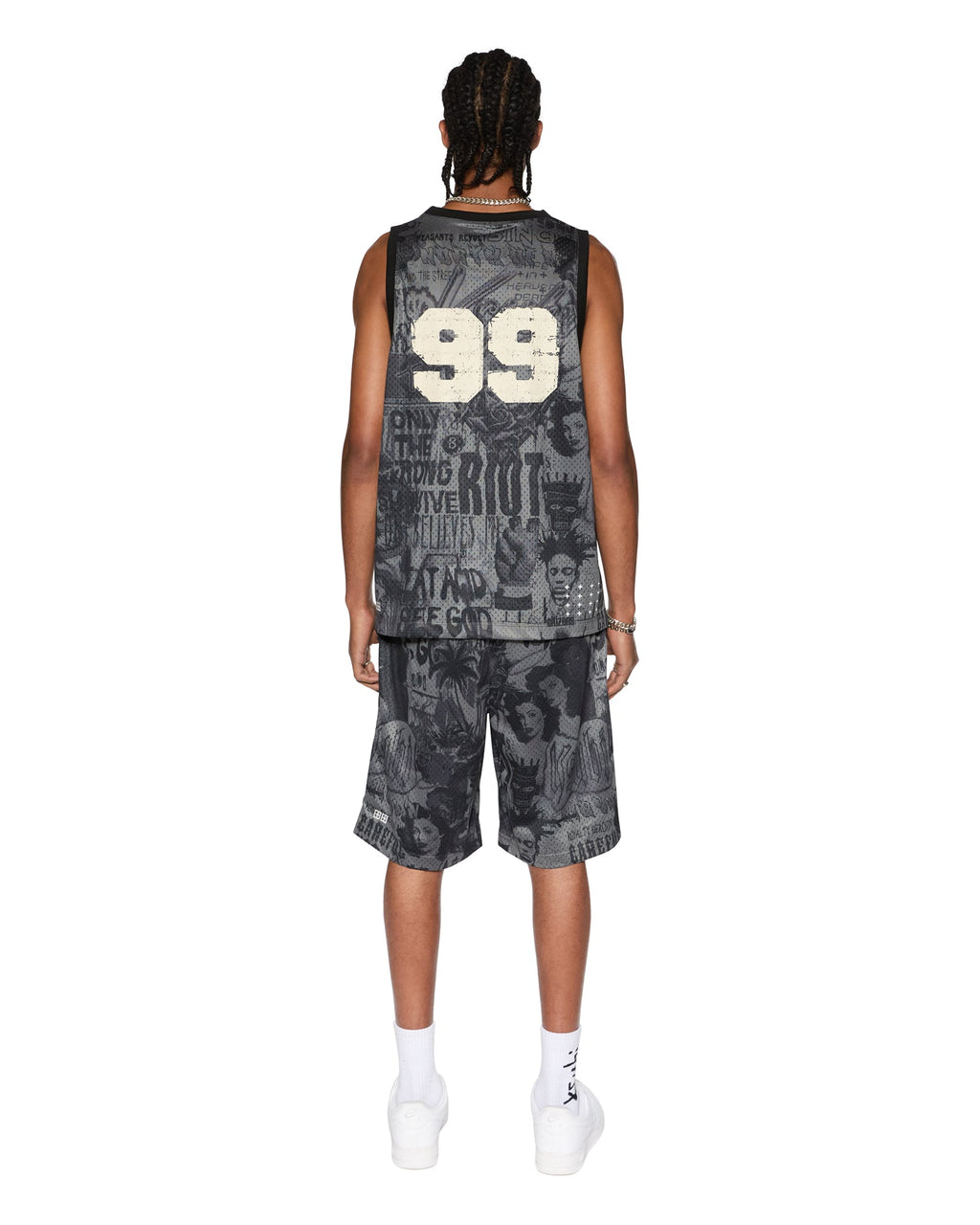 MENS SKETCH PICK UP SINGLET BLACK FASHION TOPS