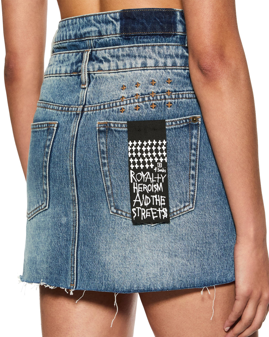 WOMENS MODEL MINI REWORK AGED SKIRTS