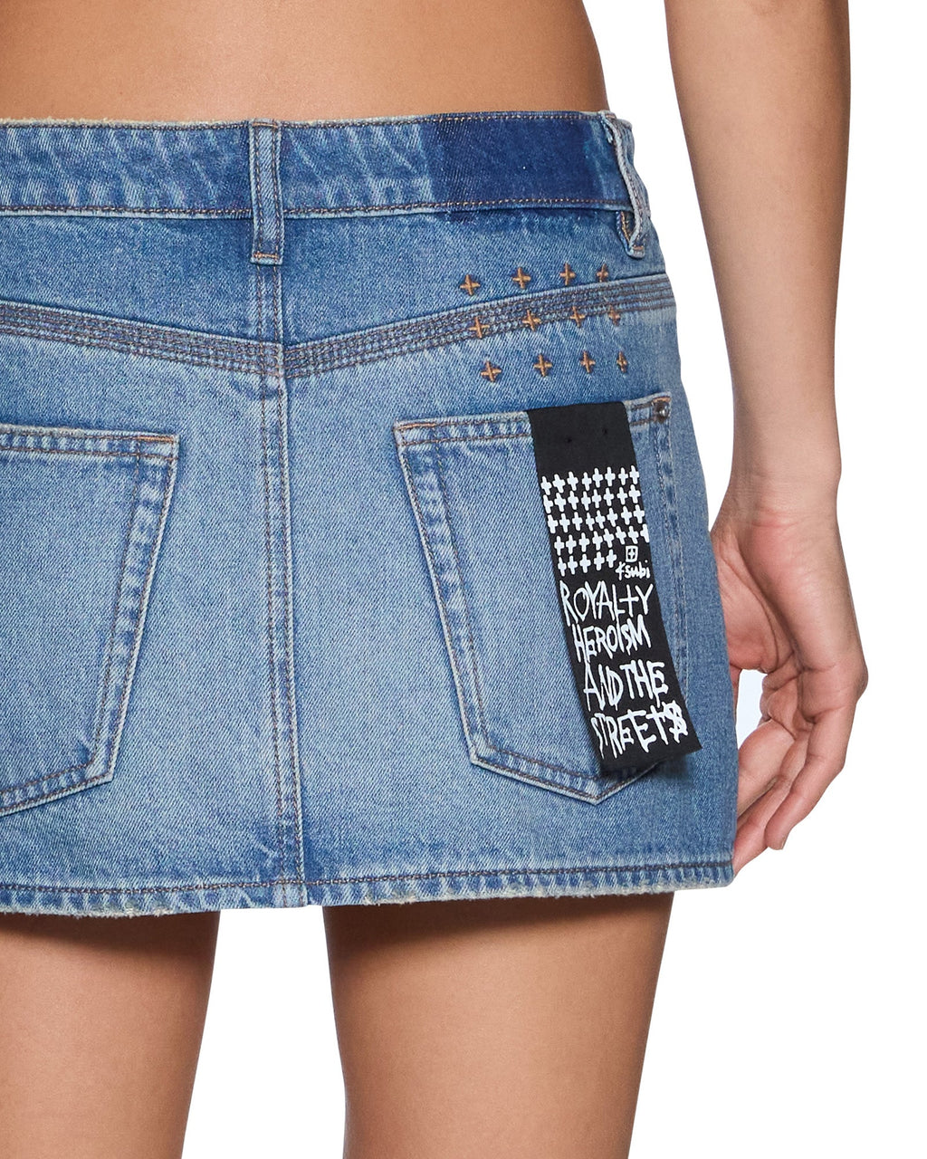 Womens Low Rider Mini Highway Relaxed Skirts - Denim