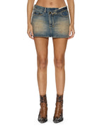 Womens Micro Mini Skirt Flip Dune Regular Skirts - Denim