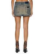 Womens Micro Mini Skirt Flip Dune Regular Skirts - Denim