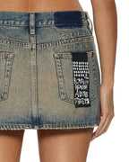 Womens Micro Mini Skirt Flip Dune Regular Skirts - Denim