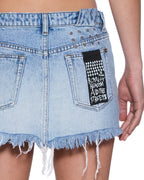 WOMENS MICRO MINI RAP SKIRT VAPOUR SKIRTS