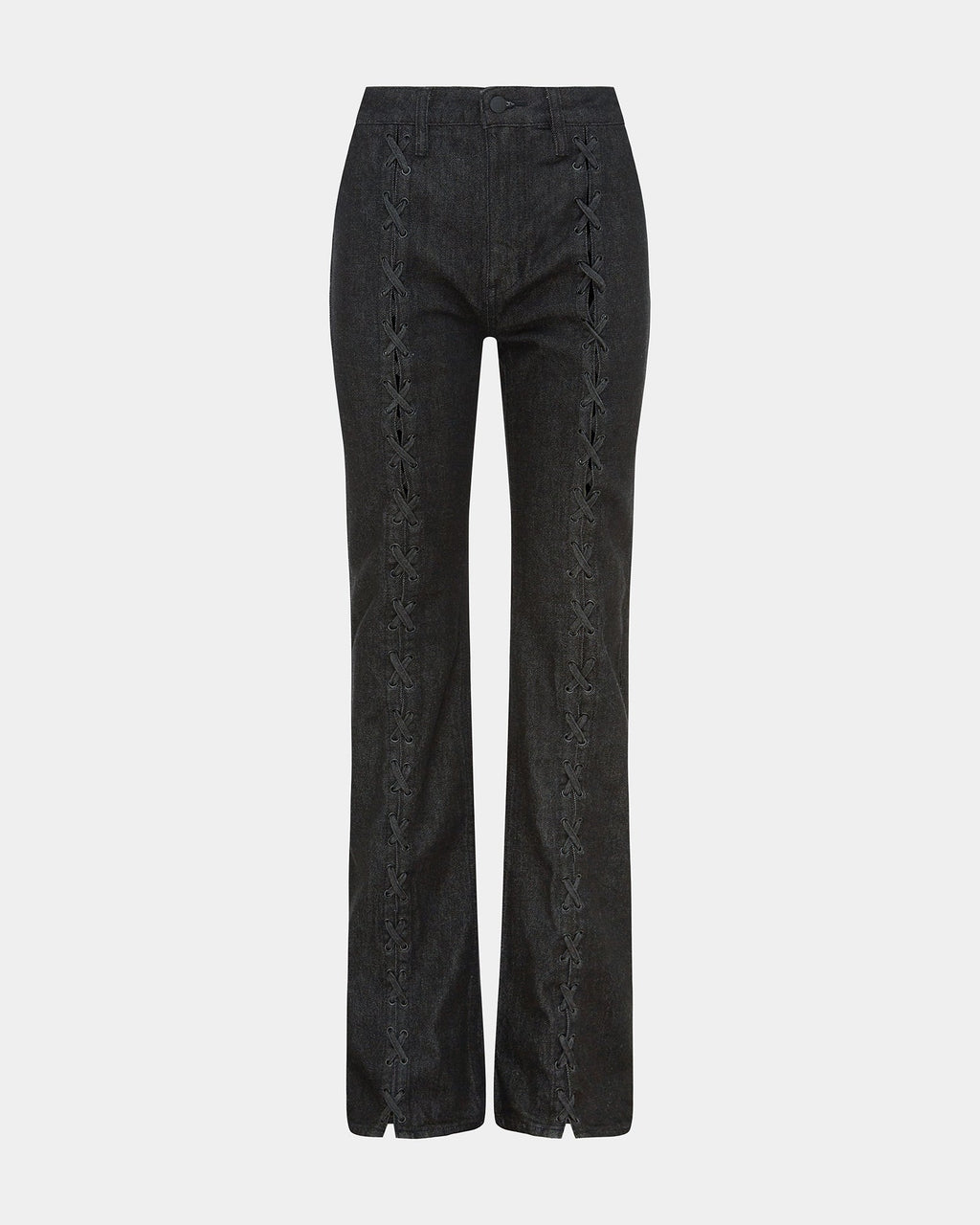 WOMENS SOHO EBONY LACED DENIM JEANS