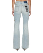 Womens Frontier Soho Paragon Patch Flare Denim Jeans - Denim