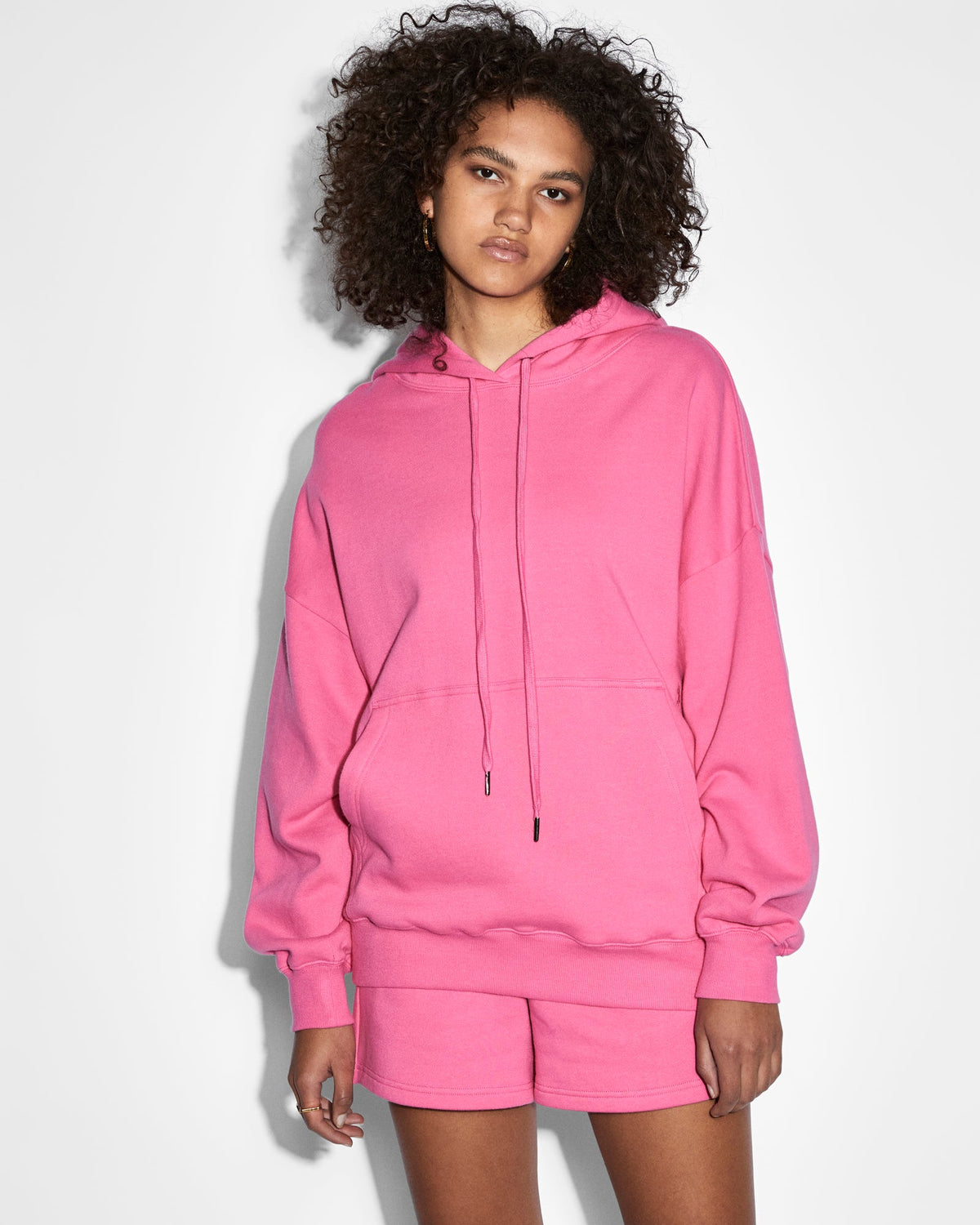 Womens 3x4 Oh G Hoodie Hype Pink Oversized Fleece - Pink