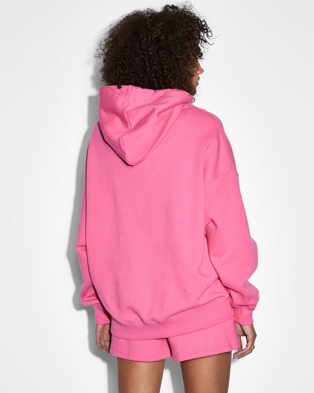 Womens 3x4 Oh G Hoodie Hype Pink Oversized Fleece - Pink