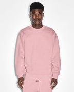 Mens 4x4 Biggie Crew Quartz Oversized Fleece - Pink