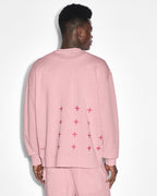Mens 4x4 Biggie Crew Quartz Oversized Fleece - Pink
